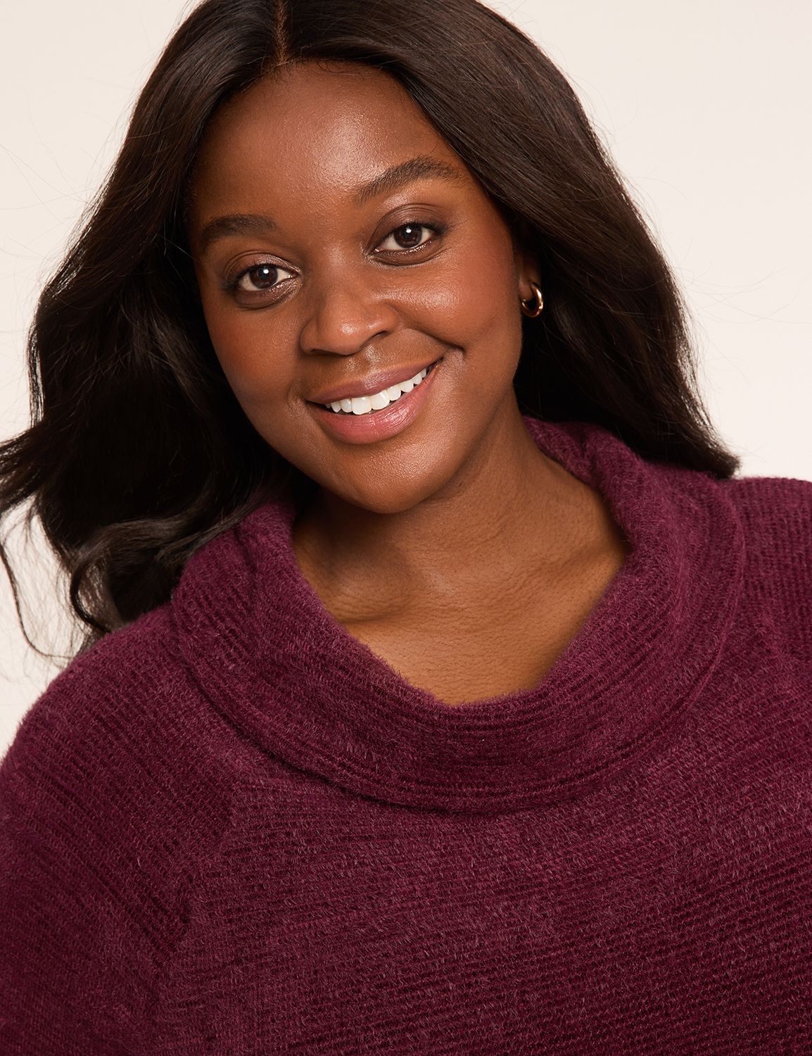 Long Sleeve Cowl Neck Textured Pull Product Image 4