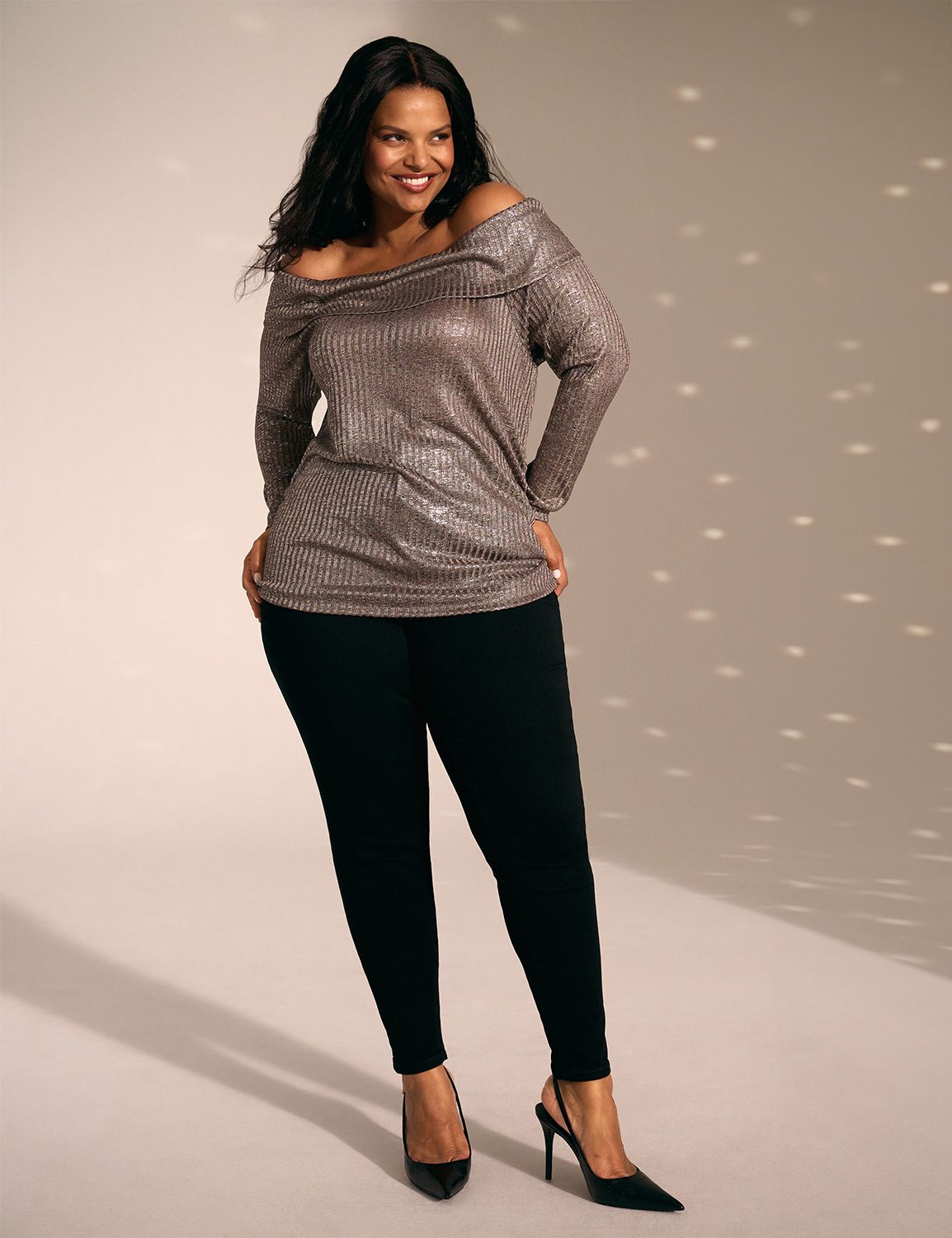 Long Sleeve Off the Shoulder Cozy R Product Image 4