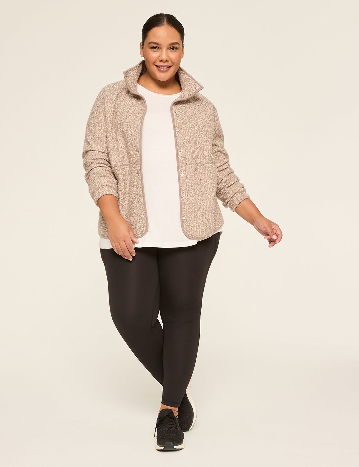 LIVI Long Sleeve Snap Front Curly S Product Image 3