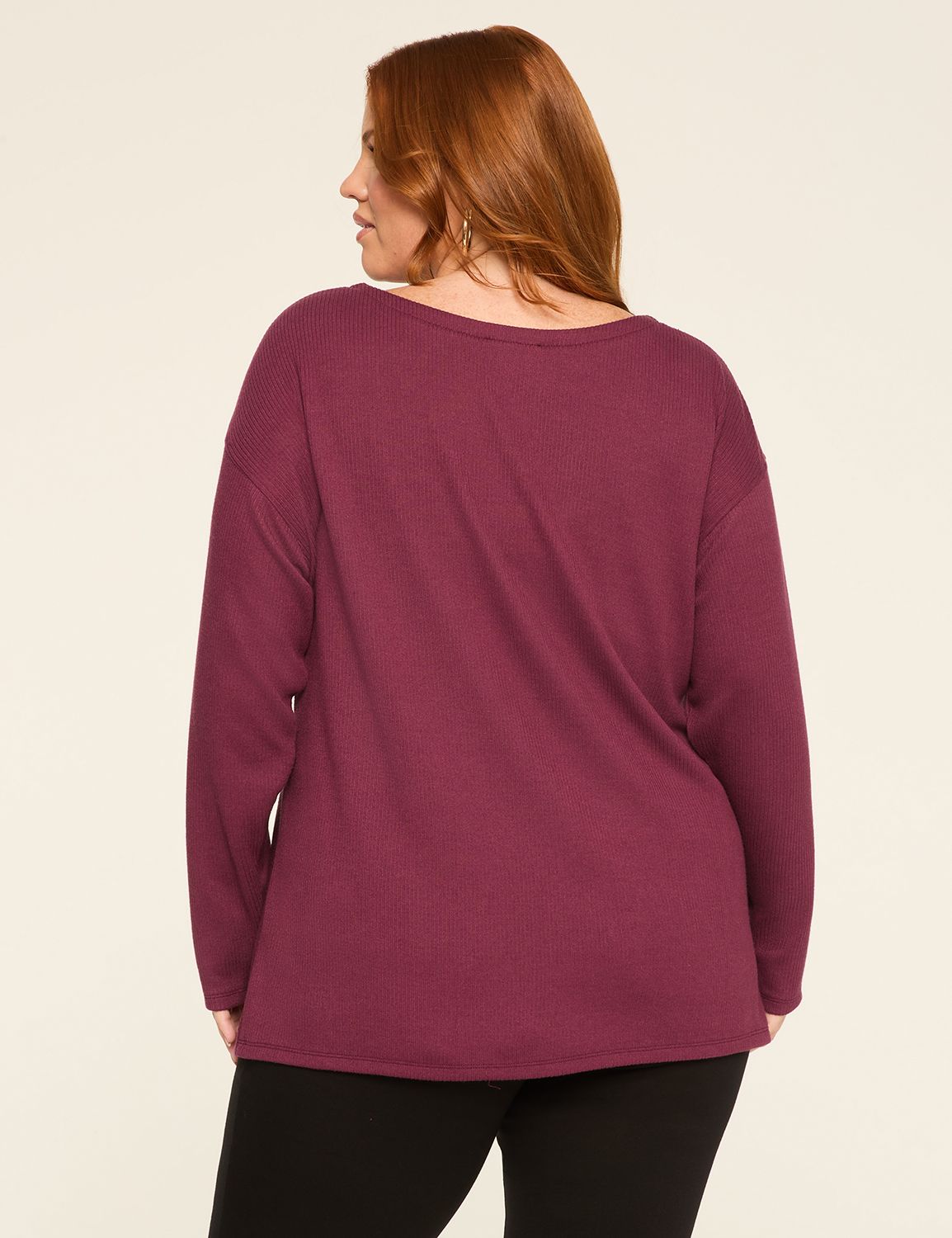 Crew-Neck Drop Shoulder Top