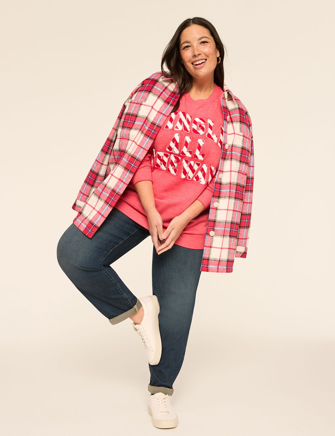 Long Sleeve Crew Neck Sweatshirt wi Product Image 3