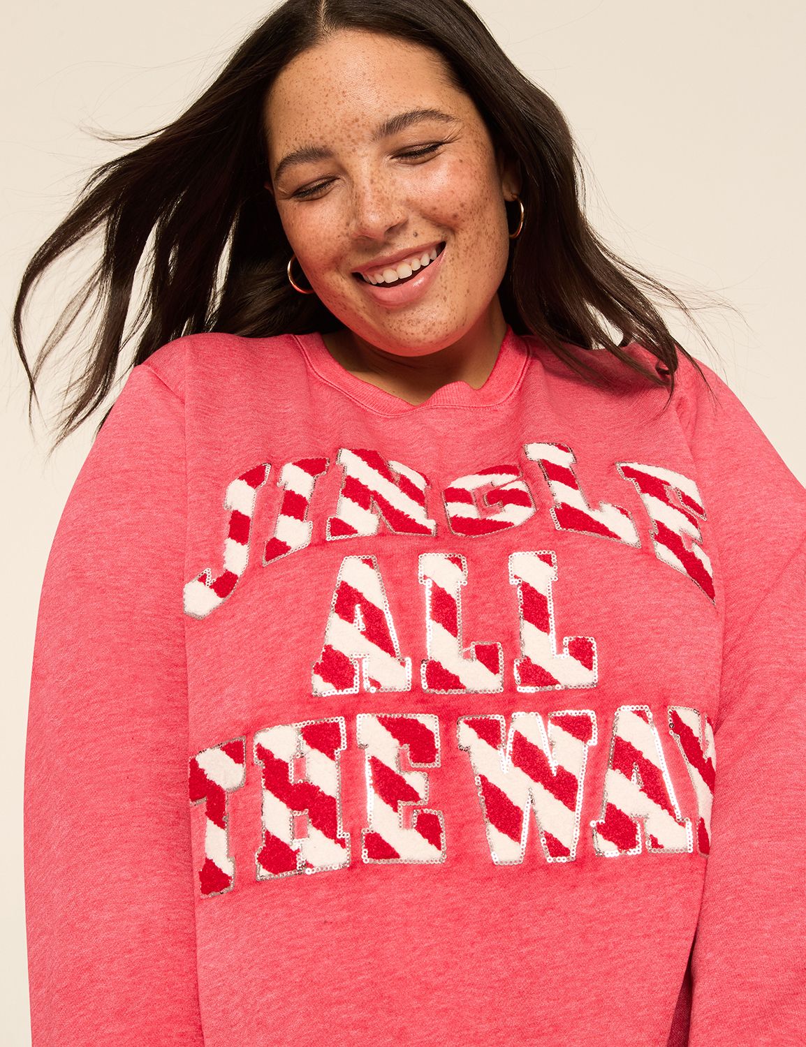Long Sleeve Crew Neck Sweatshirt wi Product Image 4