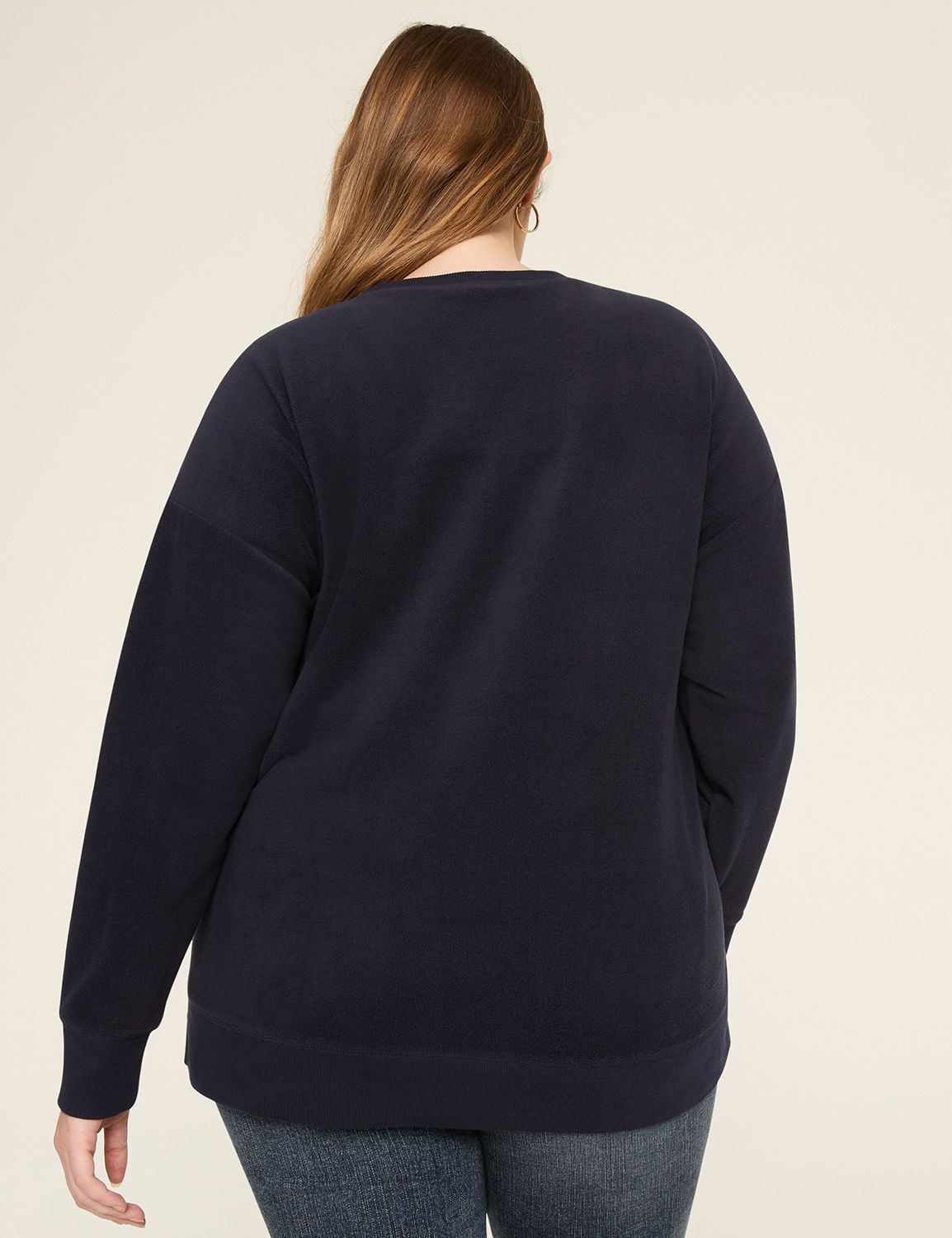 Long Sleeve Crew Neck Drop Shoulder Product Image 2