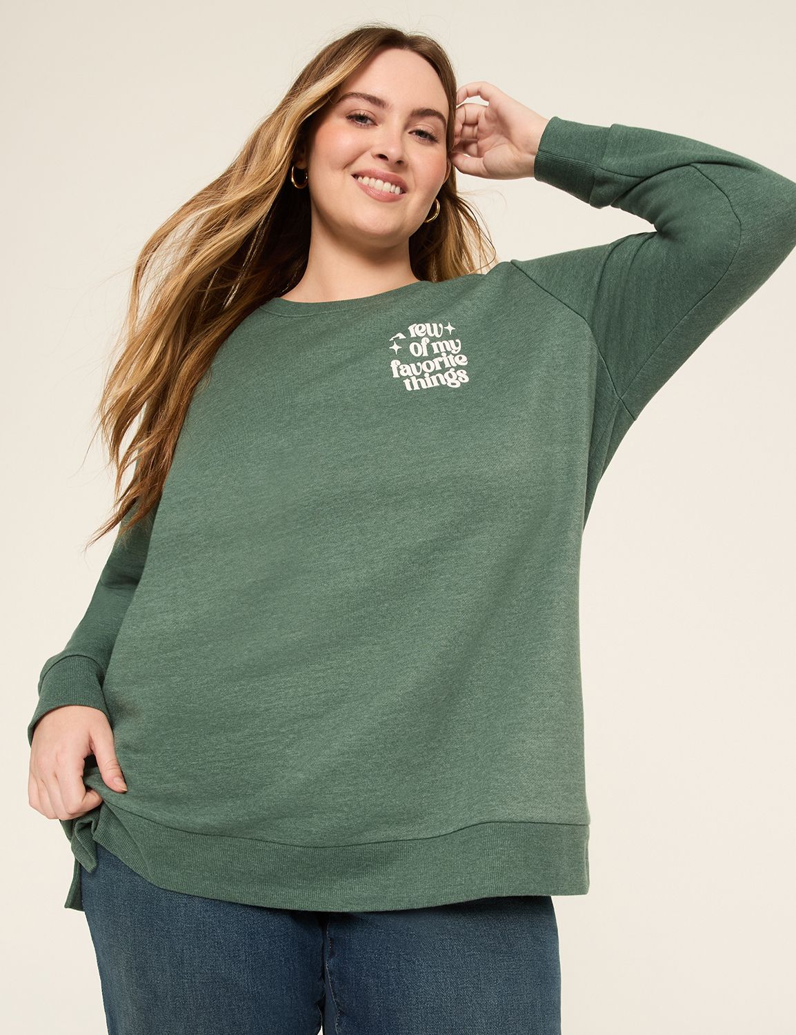 Long Sleeve Crew Neck Sweatshirt wi Product Image 4