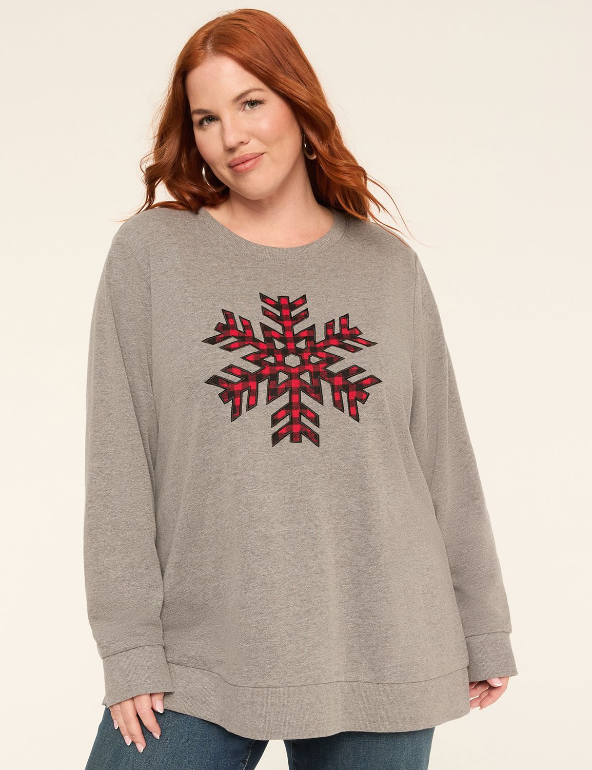 Long Sleeve Crew Neck Sweatshirt wi Product Image 1