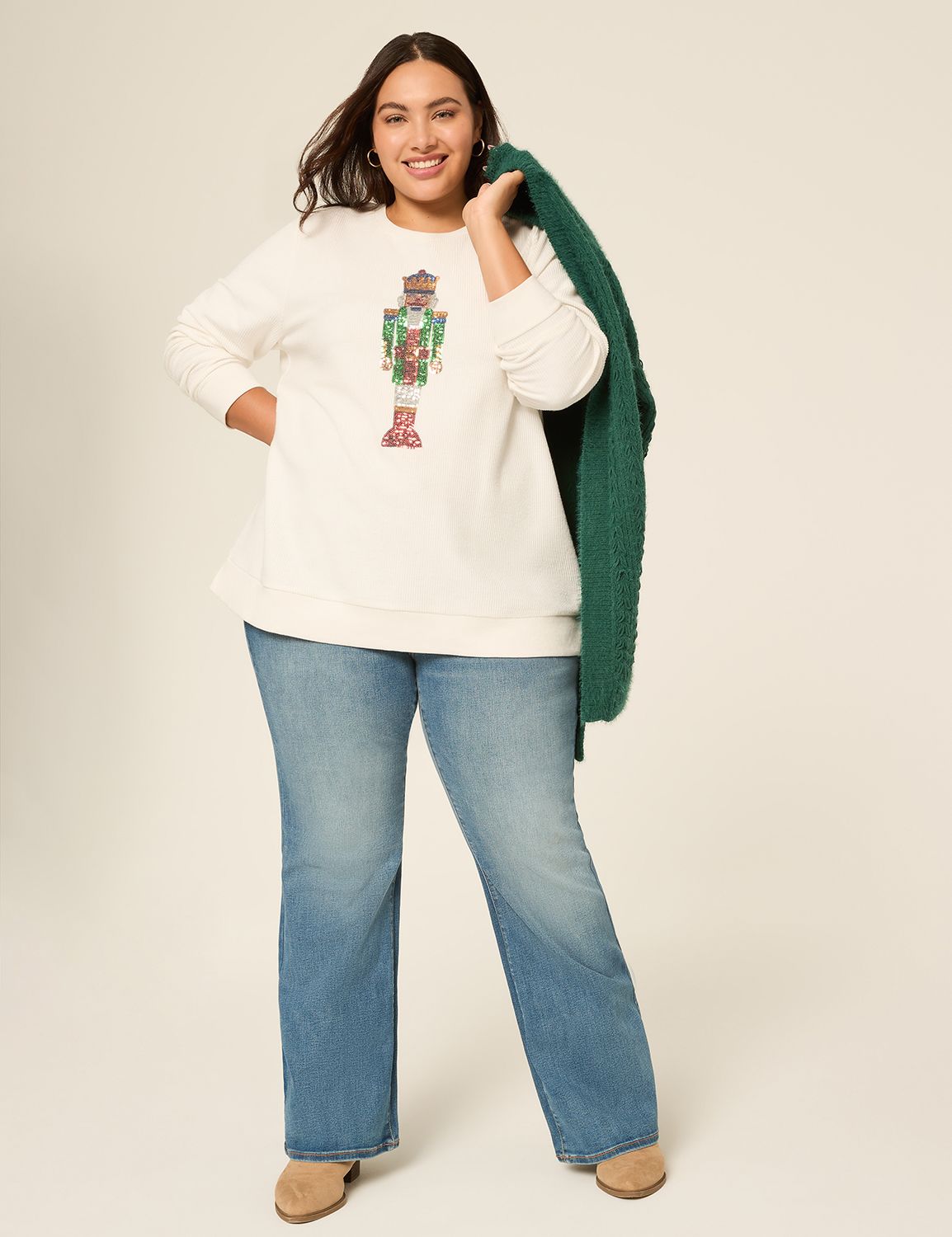 Long Sleeve Crew Neck Sweatshirt wi Product Image 3