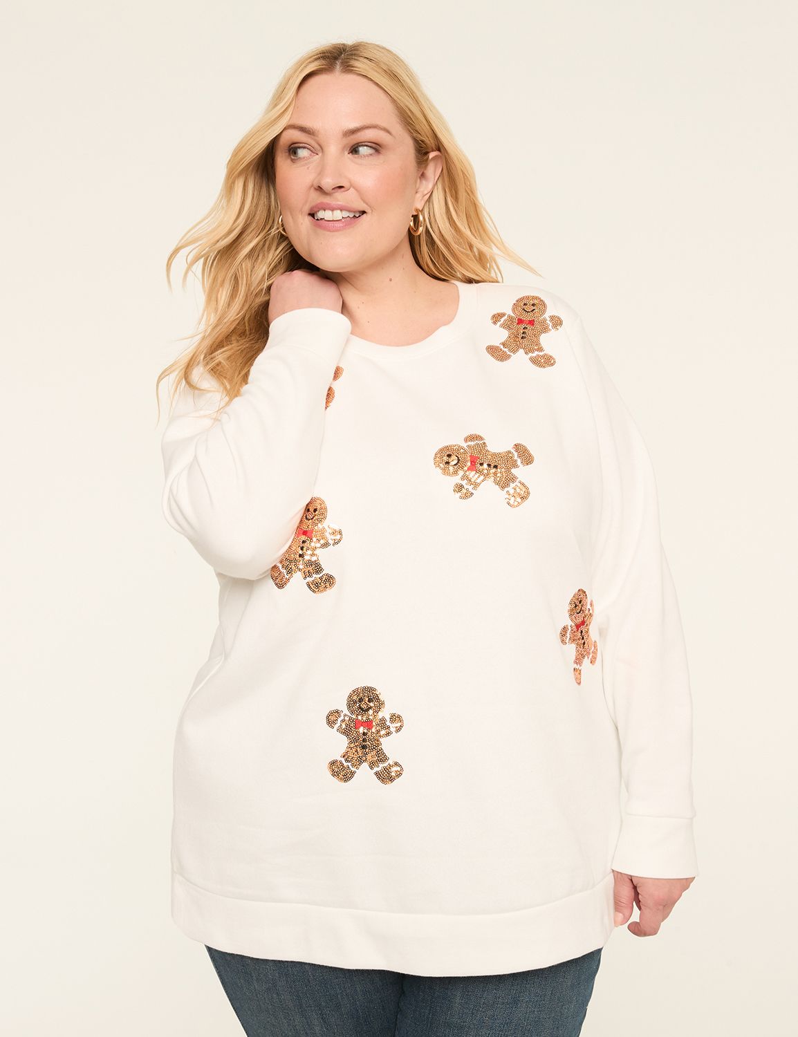 Long Sleeve Crew Neck Sweatshirt wi Product Image 1