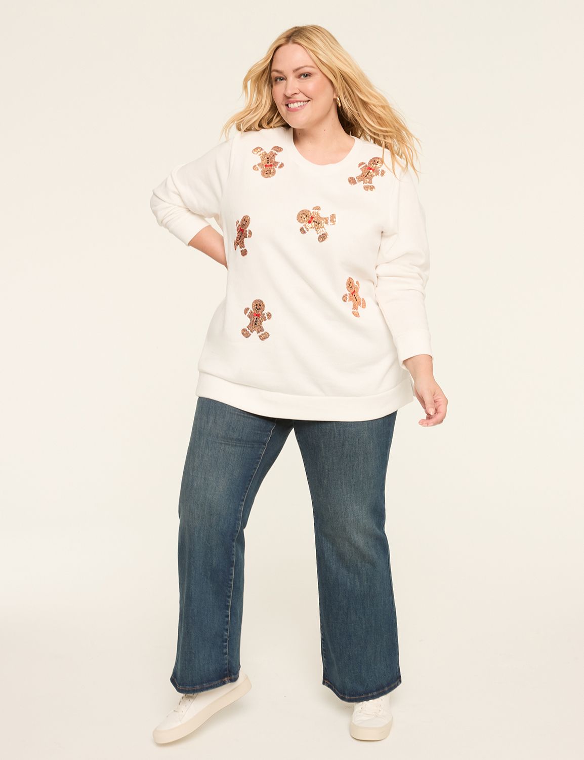 Long Sleeve Crew Neck Sweatshirt wi Product Image 3