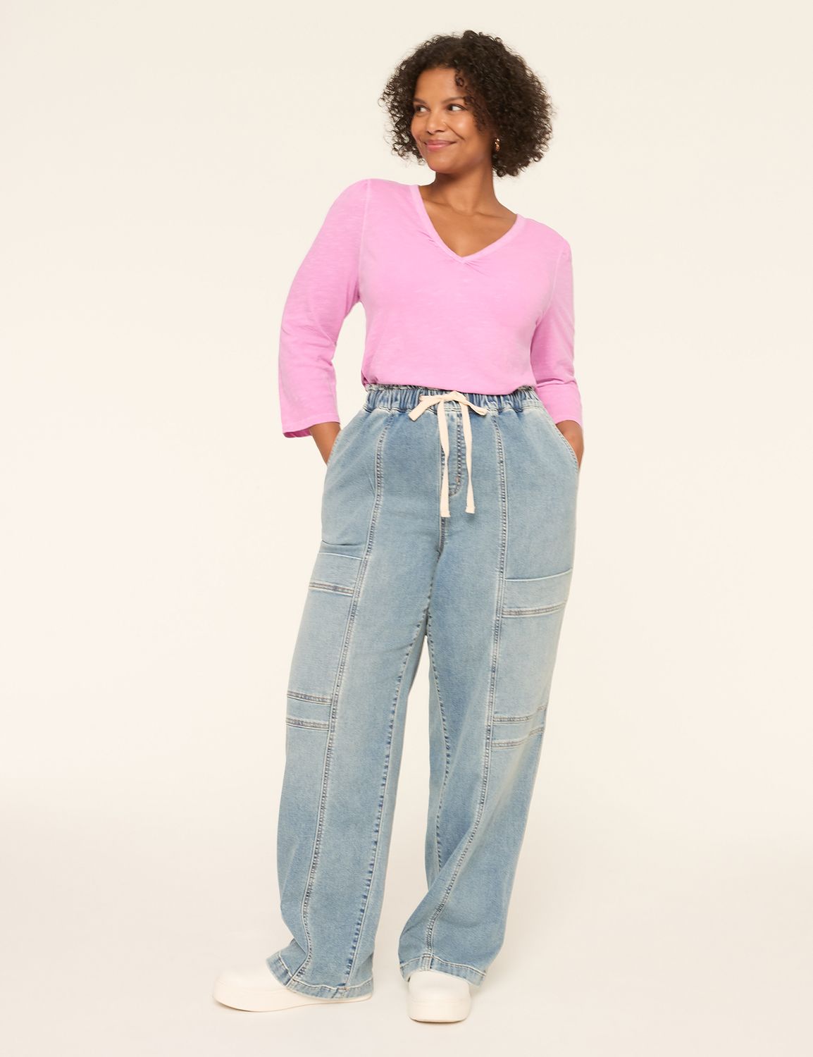 HIGH RISE PULL ON RELAXED STRAIGHT | LaneBryant