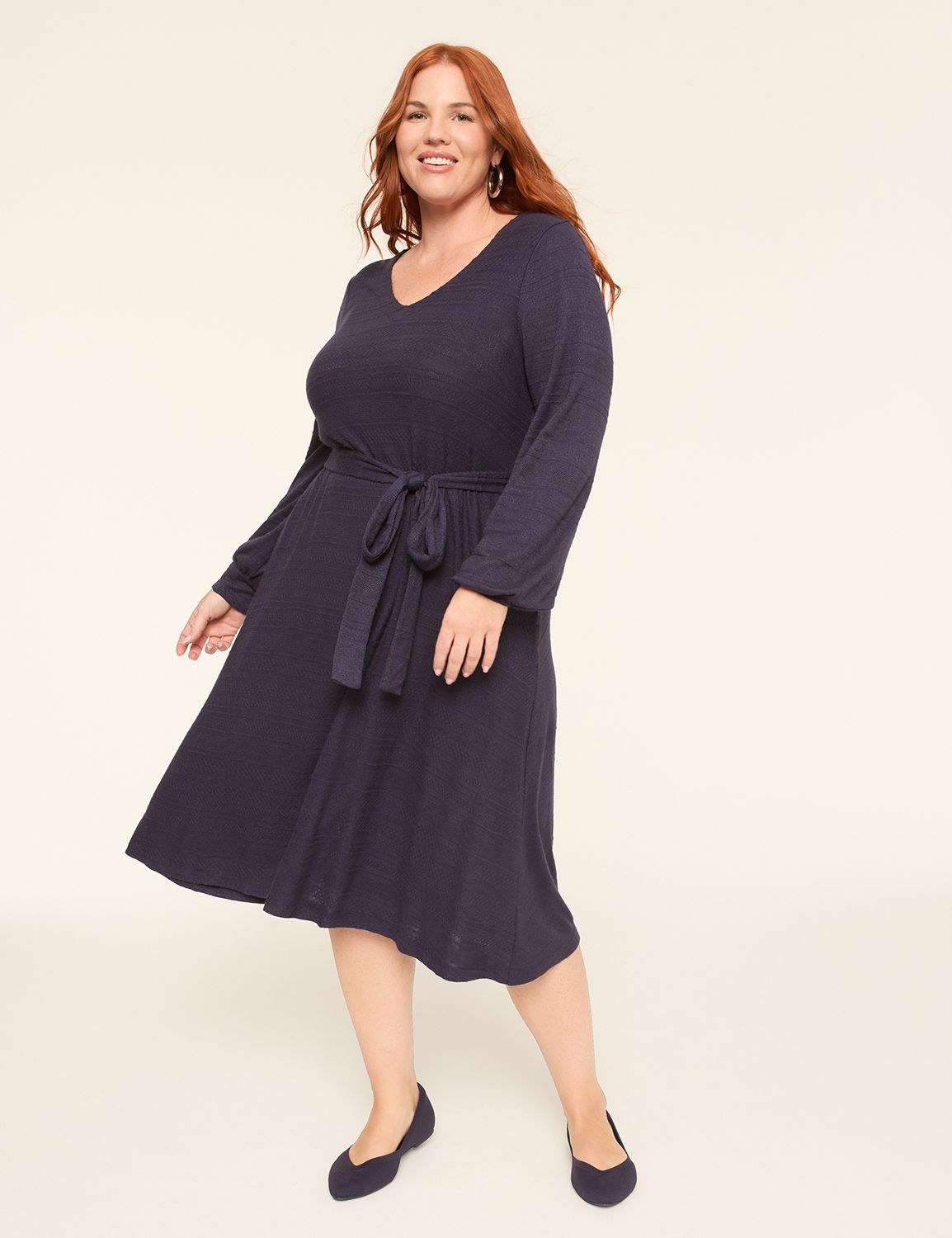 knee length dresses for ladies Square Neck Tie Strap Midi Dress Navy / XL main image 0