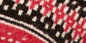 Fair Isle Faux-Wrap Sweater Midi Dress