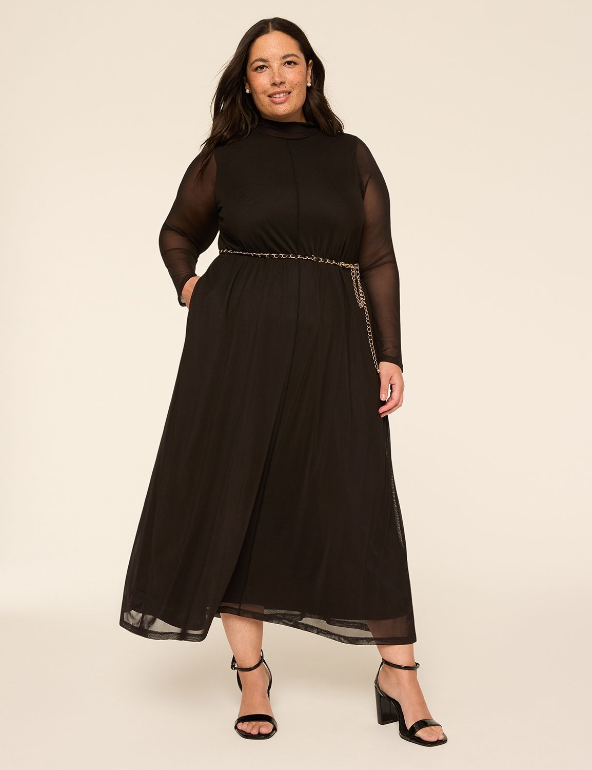 LS MOCK NECK PURL MERROW SEAM DETAI | LaneBryant