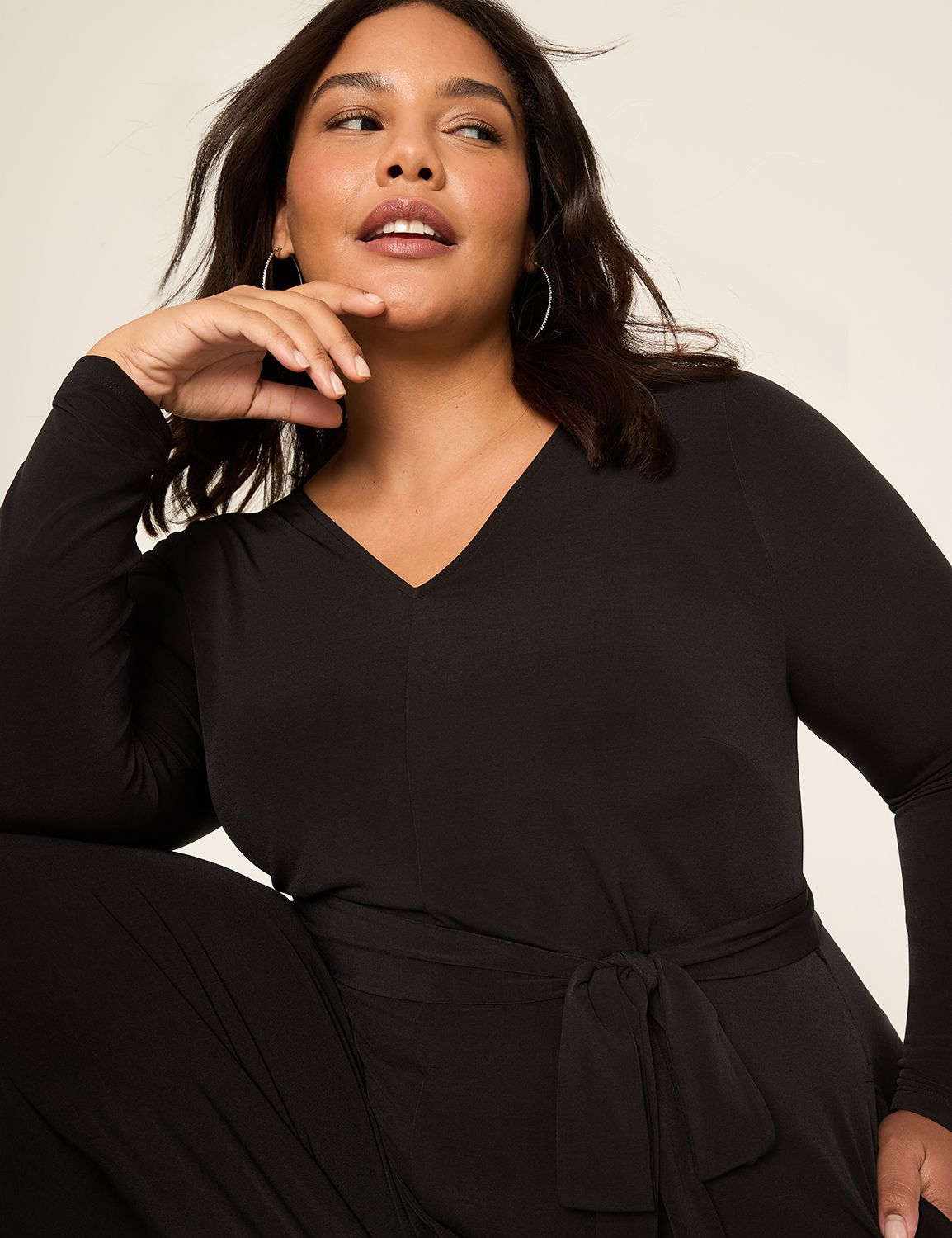 SS WIDE LEG TIE WAIST JUMPSUIT 1148 Product Image 3