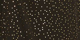 Foil Shimmer Flutter-Sleeve Smocked-Bodice Midi Dress