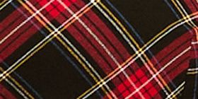 Cap-Sleeve Plaid Midi Dress