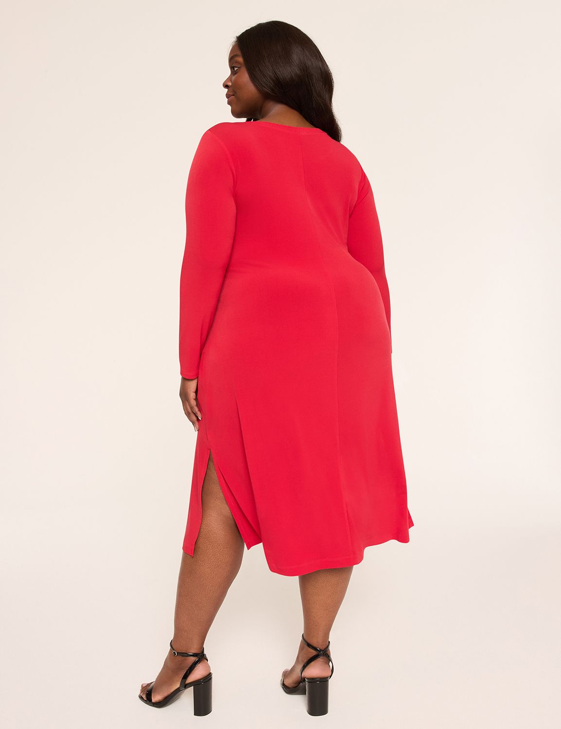 LS CREWNECK SHIRT DRESS 1148572 | LaneBryant