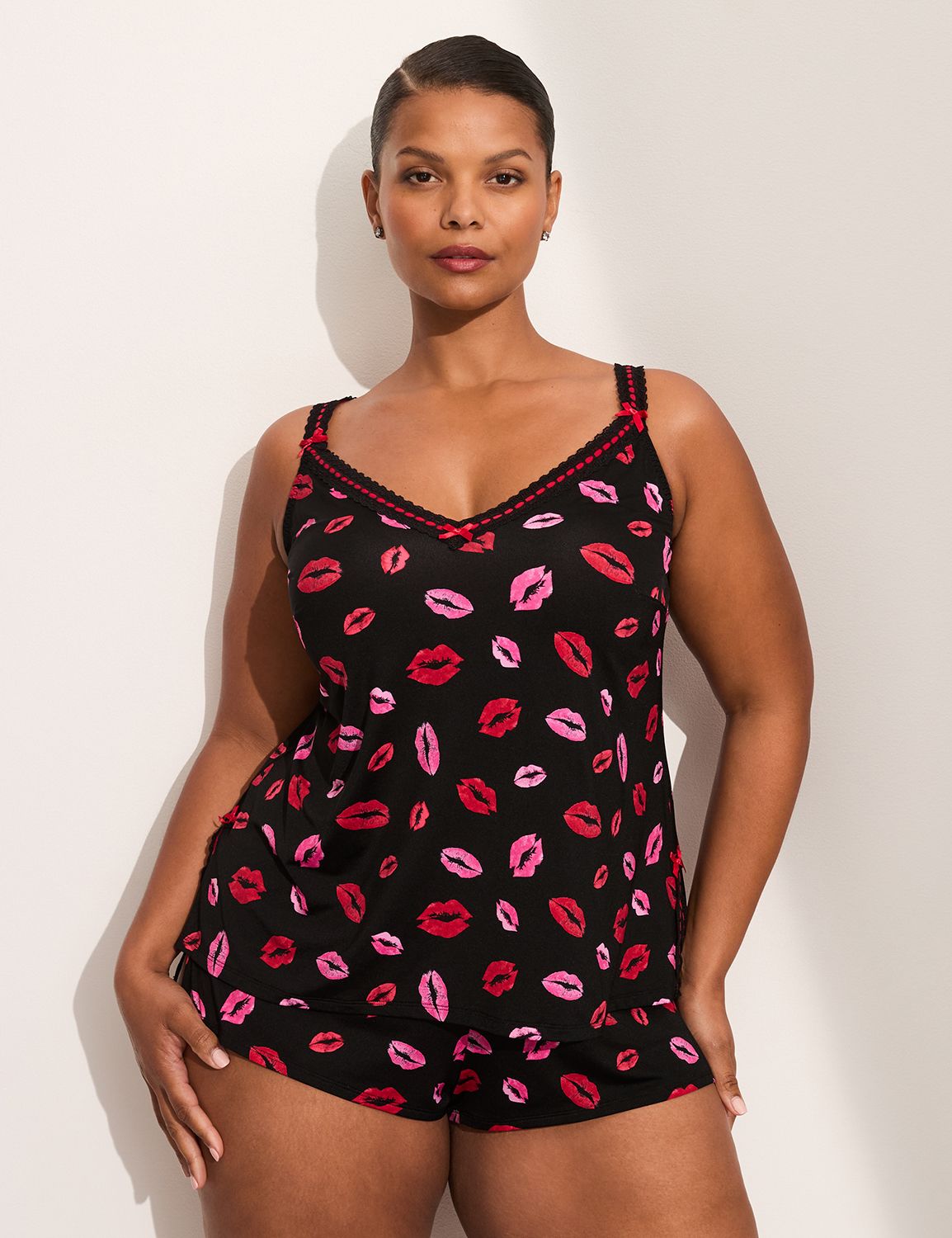 Seriously Sexy Ribbon-Slot Cami & Short Set