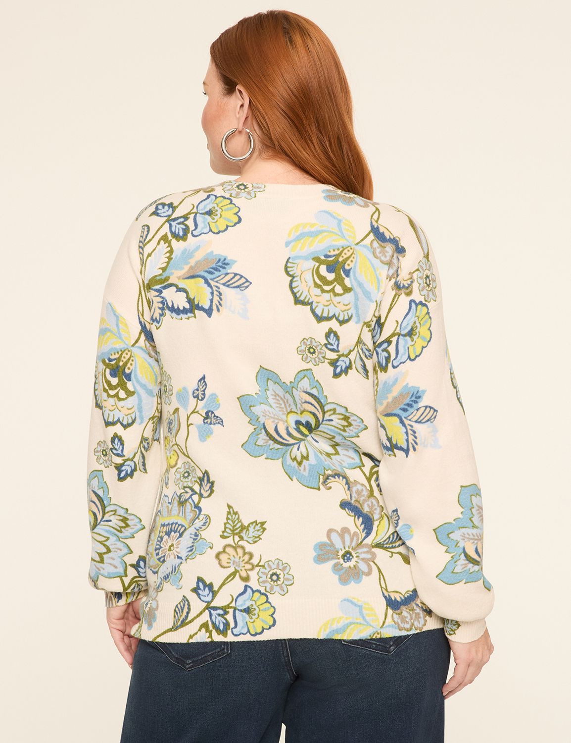 Long-Sleeve V-Neck Pullover Sweater