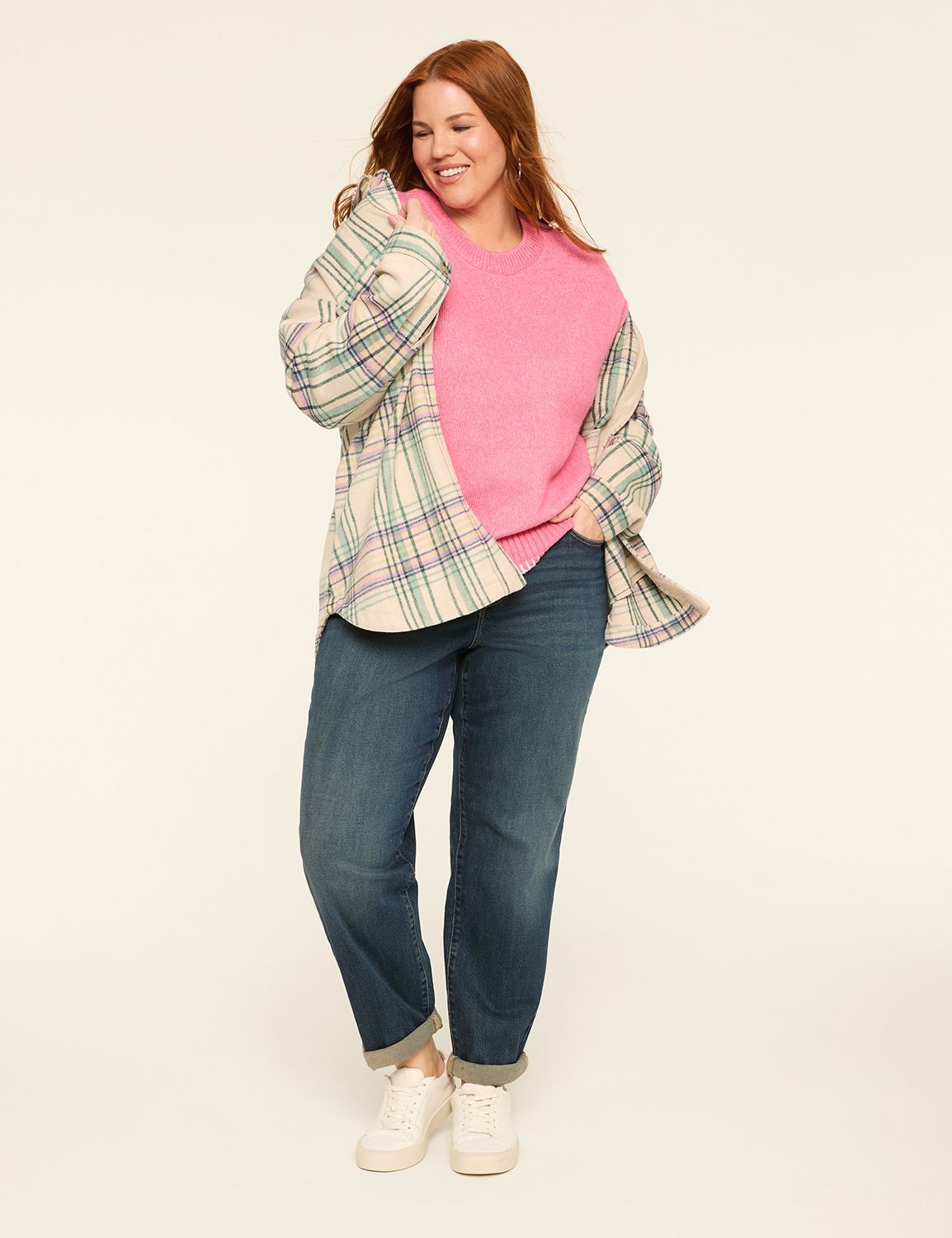 Long Sleeve Crew Neck Sweater 11489 Product Image 3