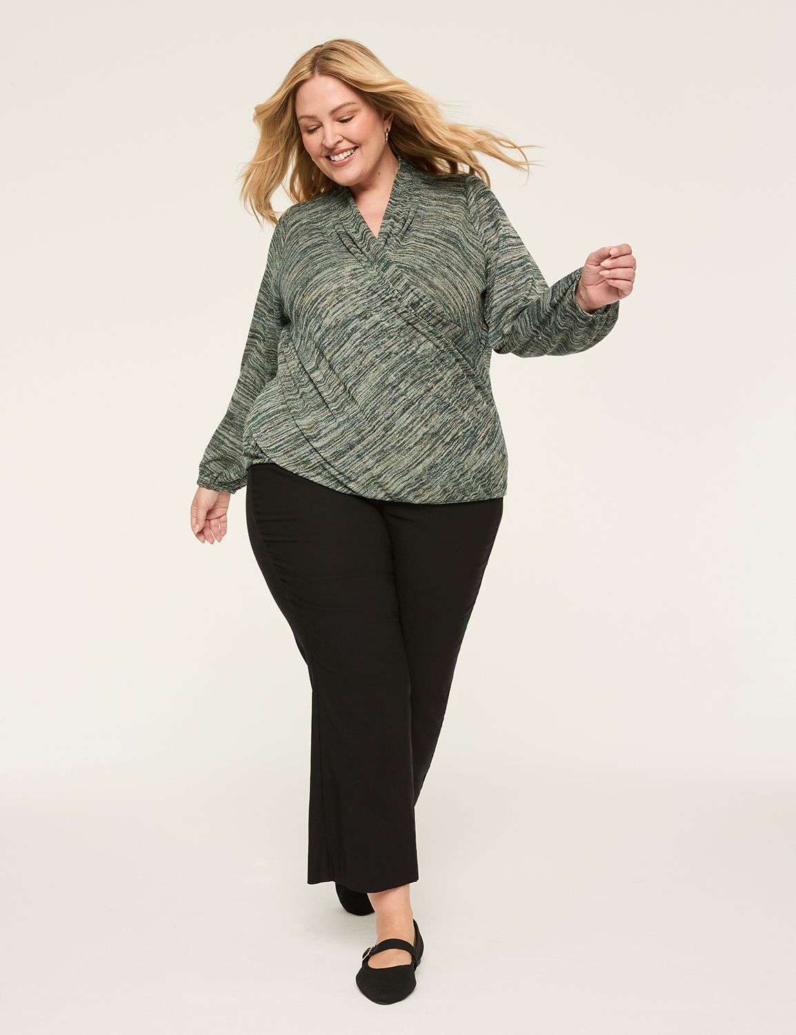 Long Blouson Sleeve Wrapped Bubble Product Image 3