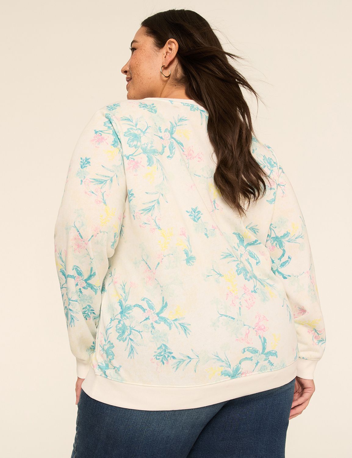 Printed Long-Sleeve Crew-Neck Sweatshirt