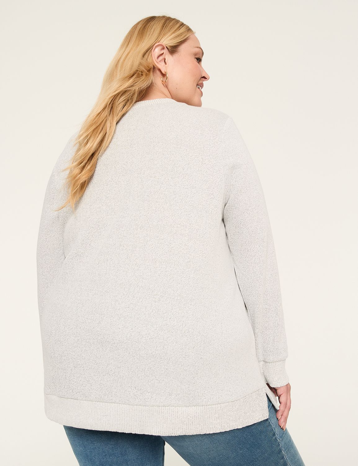 Soft-Textured Hope, Love Faith Graphic Sweatshirt