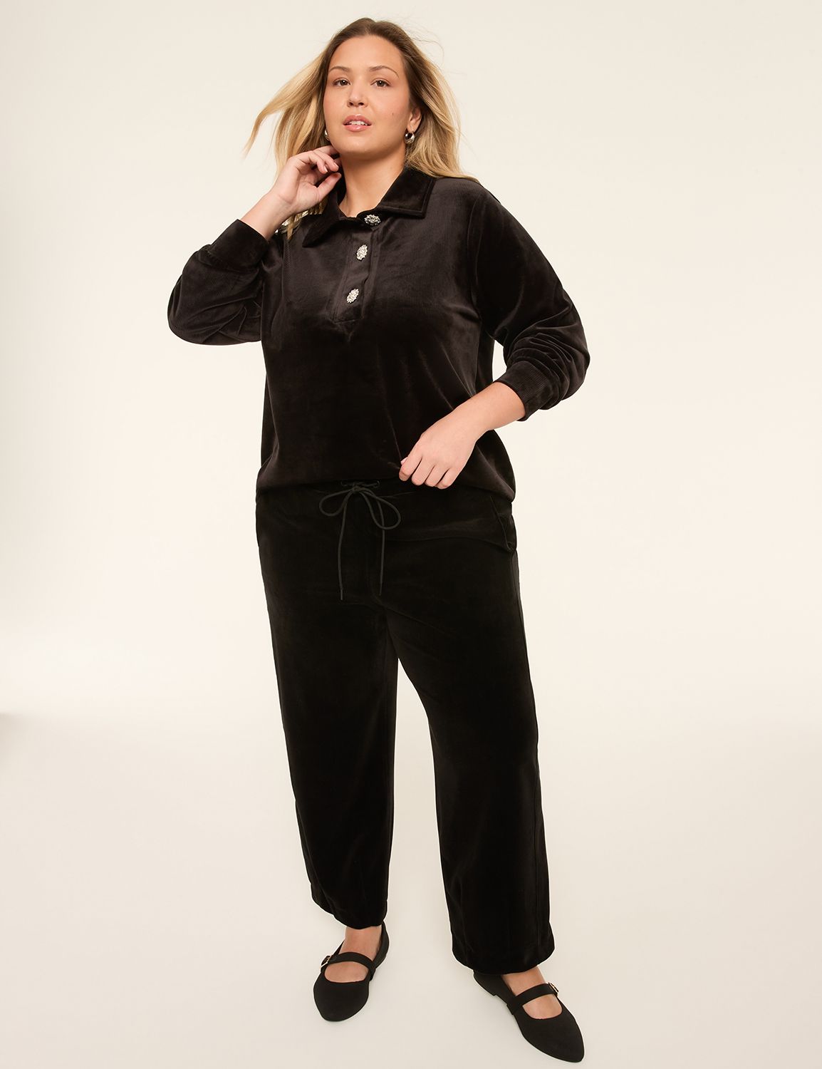 Long Sleeve Corded Rugby Polo F 114 Product Image 3