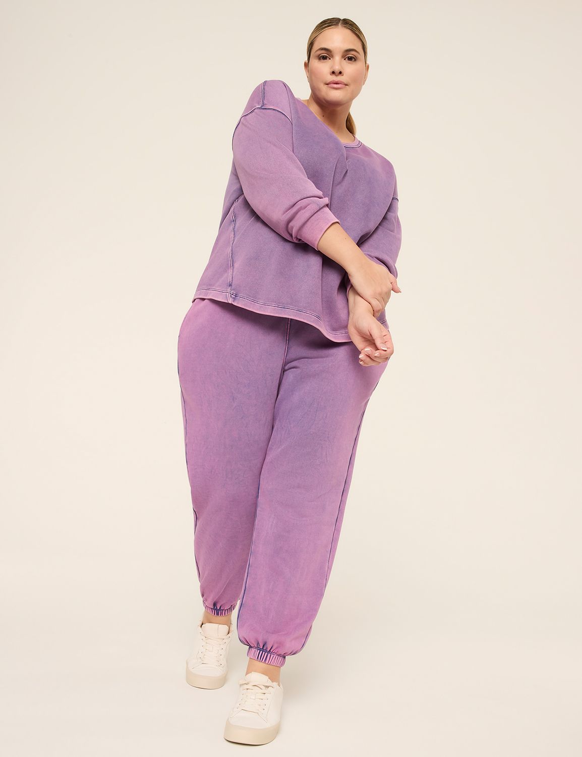 LIVI Mid Rise French Terry Full Len Product Image 3