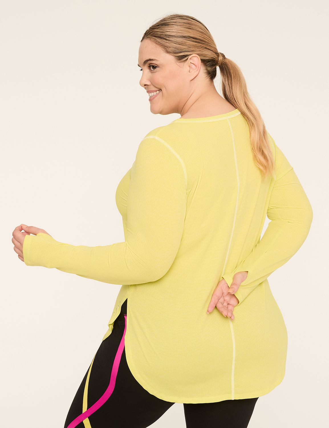 LIVI Wicking Perforated High-Low Hem Top