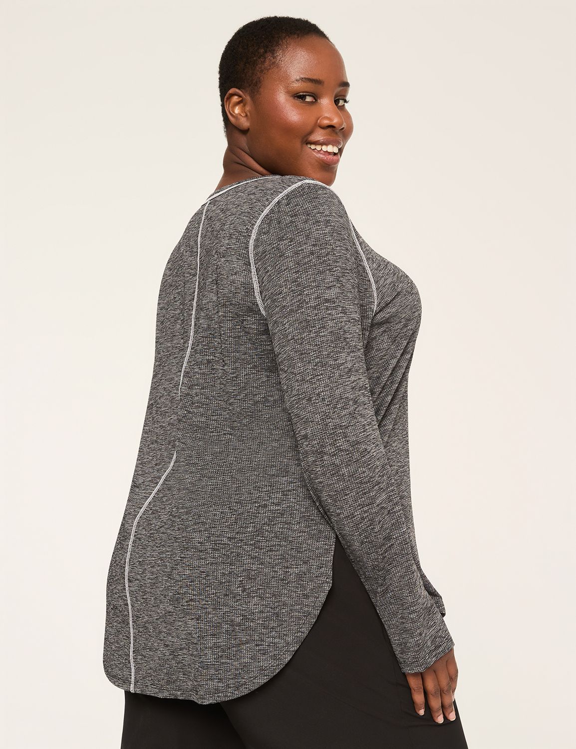 LIVI Wicking Perforated High-Low Hem Top