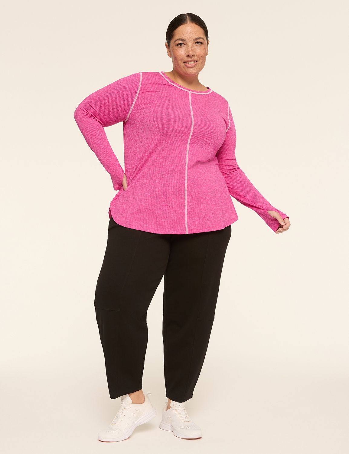 LIVI Long Sleeve Crew Neckline Colo Product Image 3
