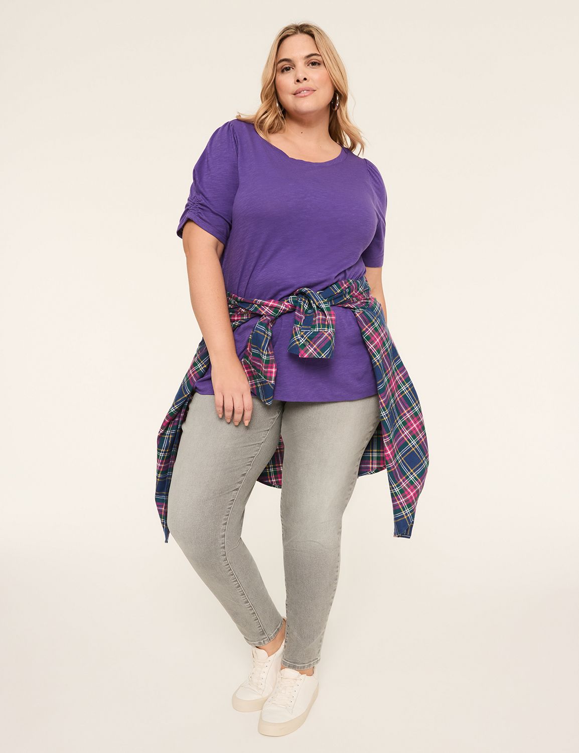 Elbow Sleeve Boatneck Top S 1148607 Product Image 3