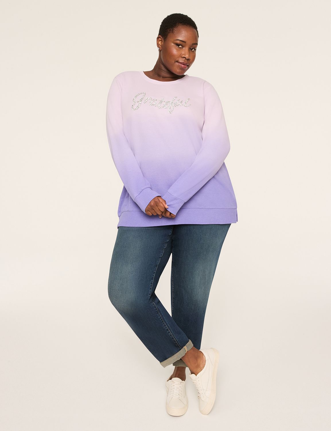 Long Sleeve Crew Neck Sweatshirt wi Product Image 3