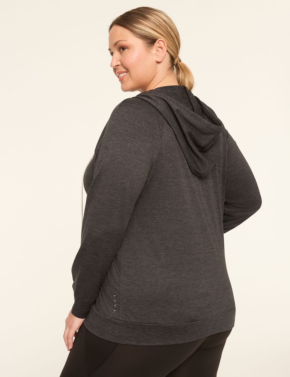 LIVI Soft Marl Zip-Front Hoodie