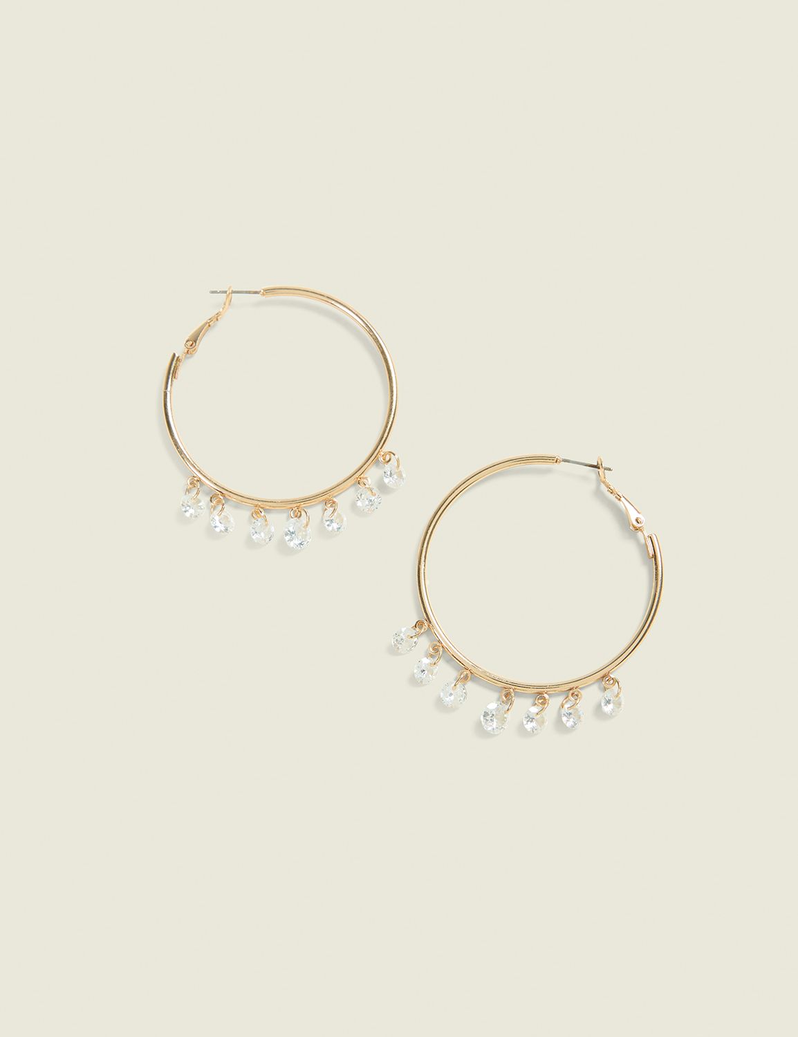 Gold Hoop CZ Earrings