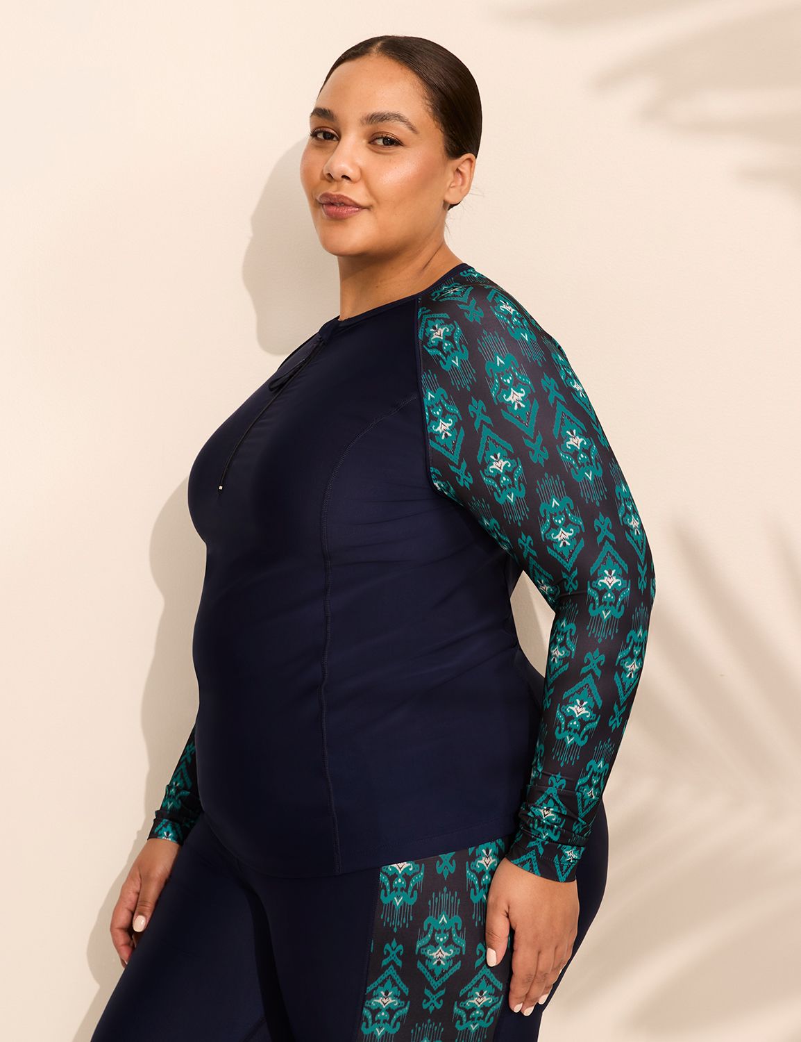 Long Sleeve 1/4 Zip Rash Guard 1148 Product Image 3