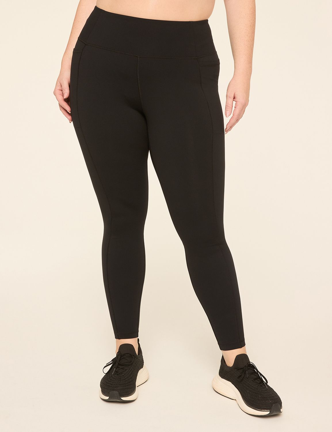LIVI High-Rise Knit Fleece-Lined 7/8 Legging