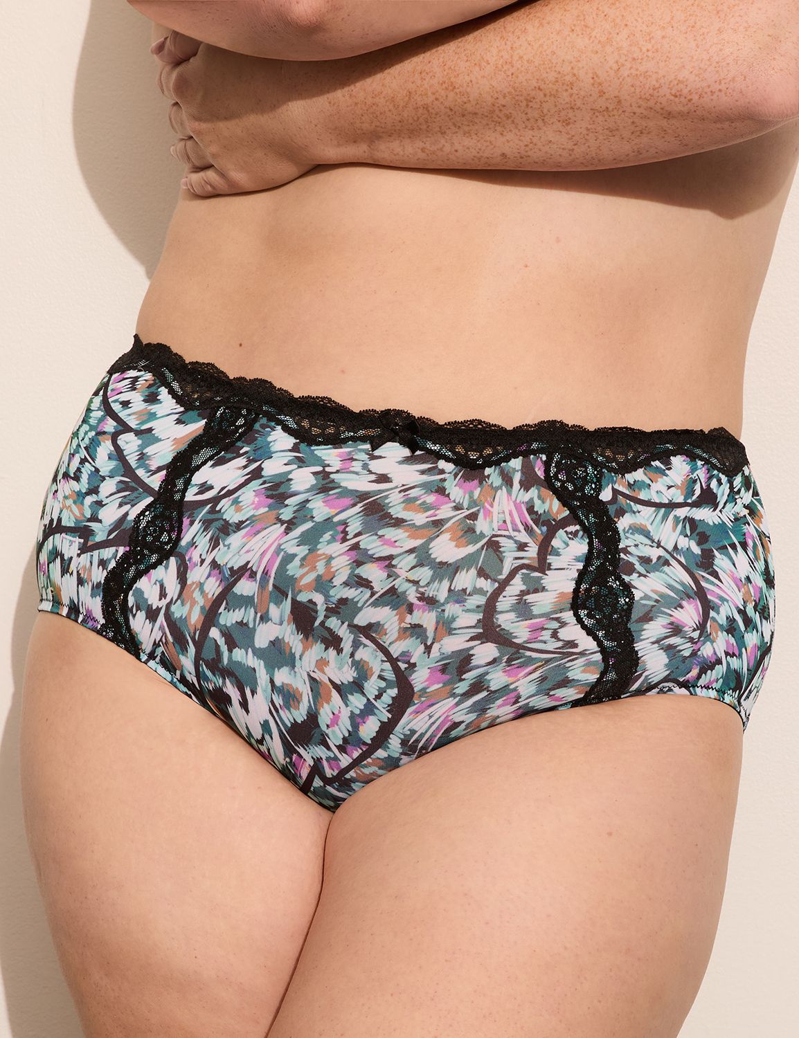 Lace-Trim Full Brief Panty