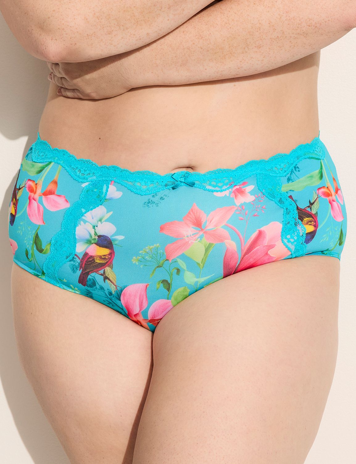 Lace-Trim Full Brief Panty