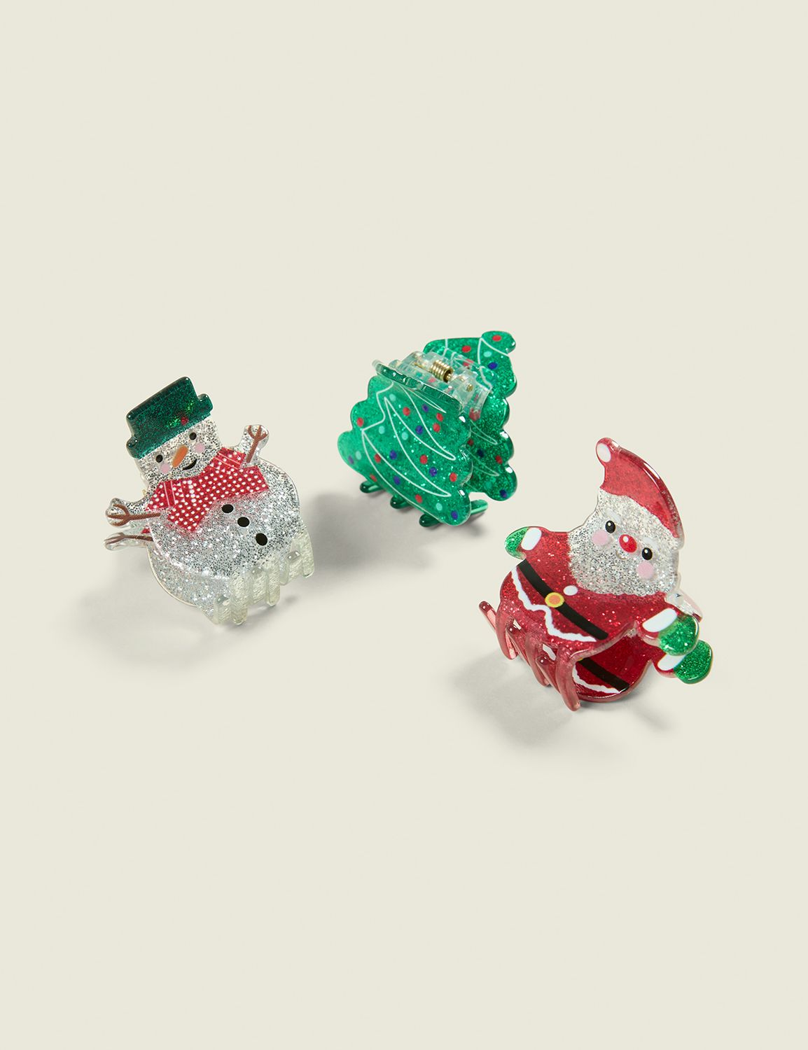 Christmas Wit 3 Pack Claw Clip Set Product Image 1