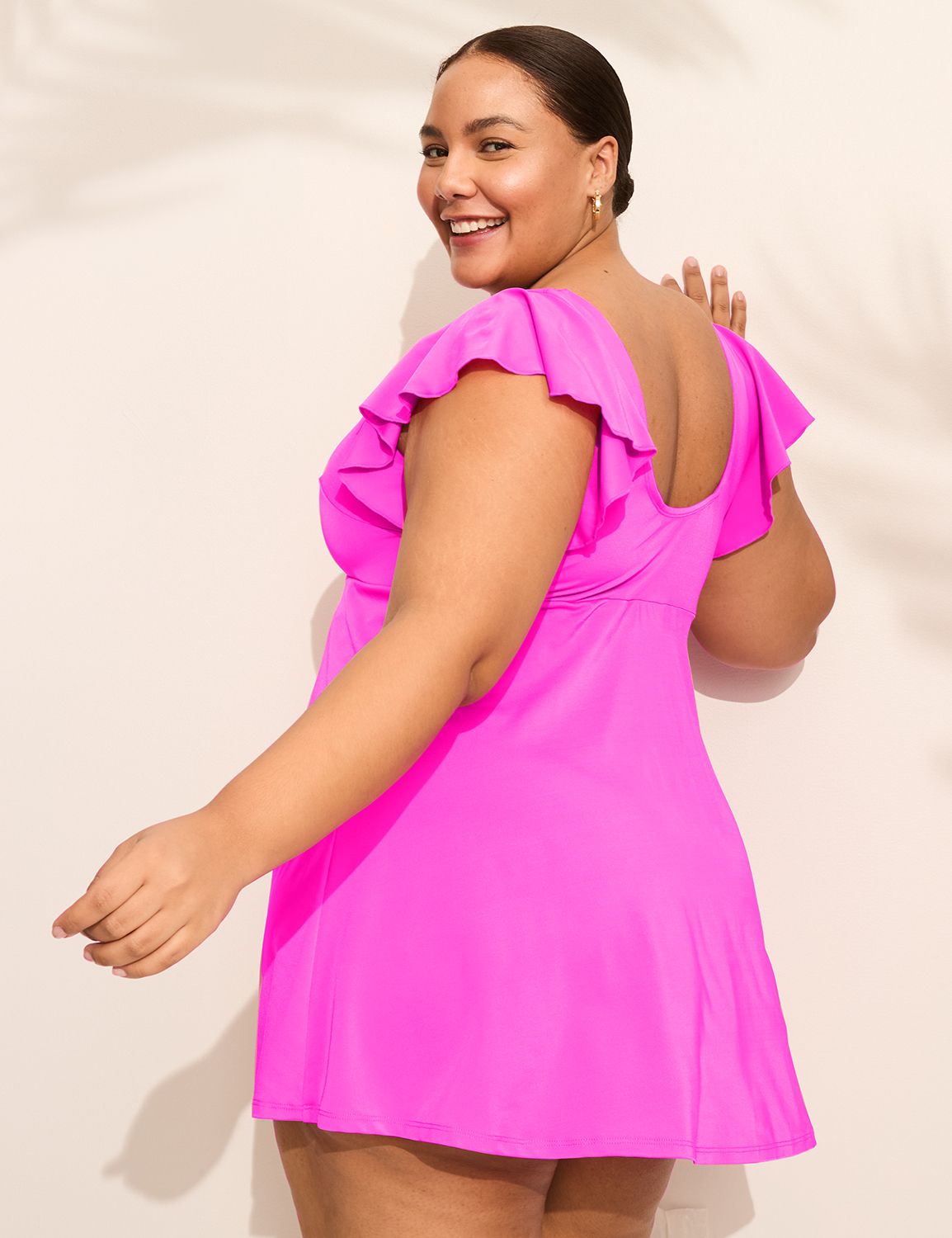 Flutter Sleeve No-Wire Swim Dress