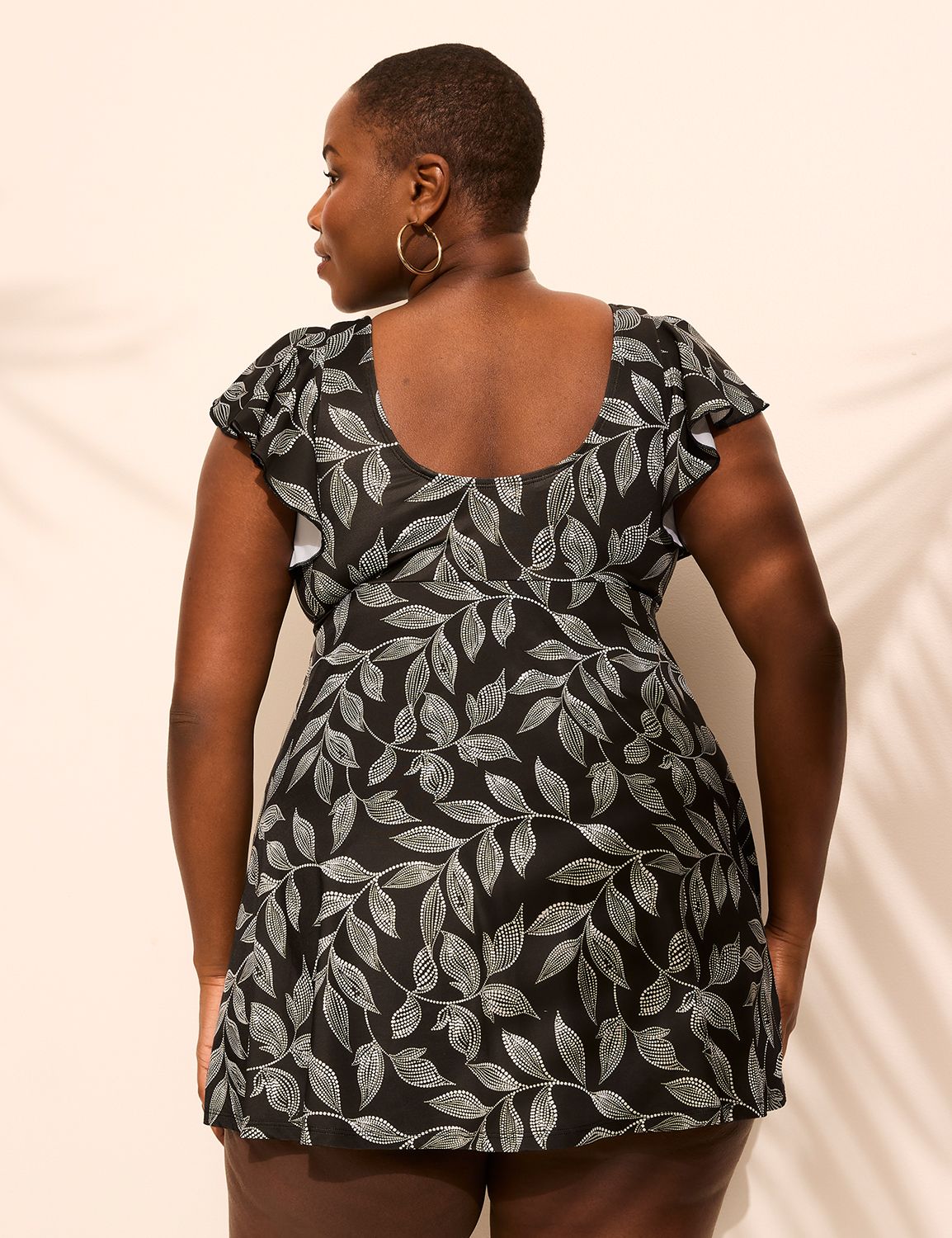 Flutter Sleeve No-Wire Swim Dress