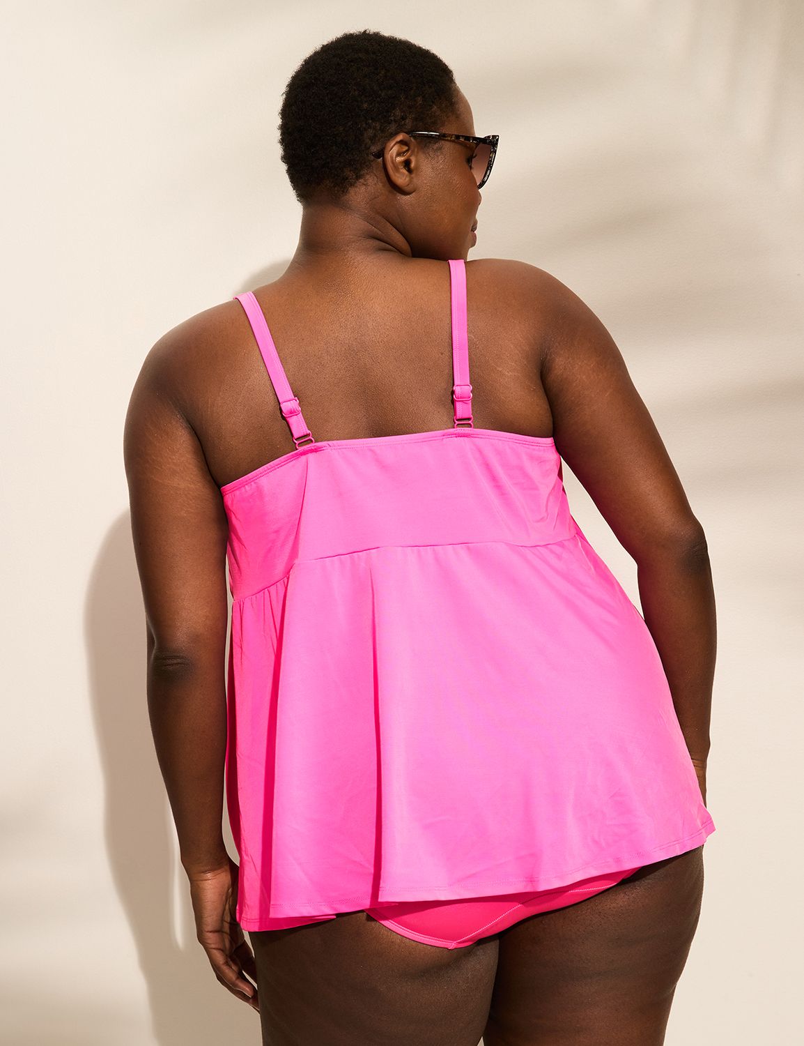 Underwire Knot-Front Tankini Top