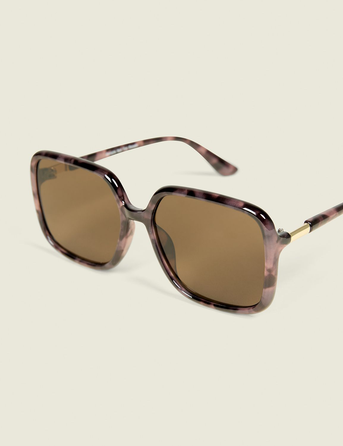 Pink Tortoiseshell Square Sunglasses