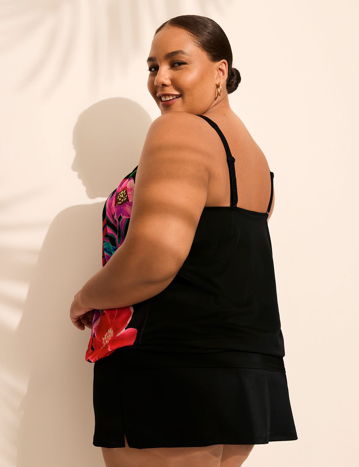 No-Wire Blouson Tankini Top