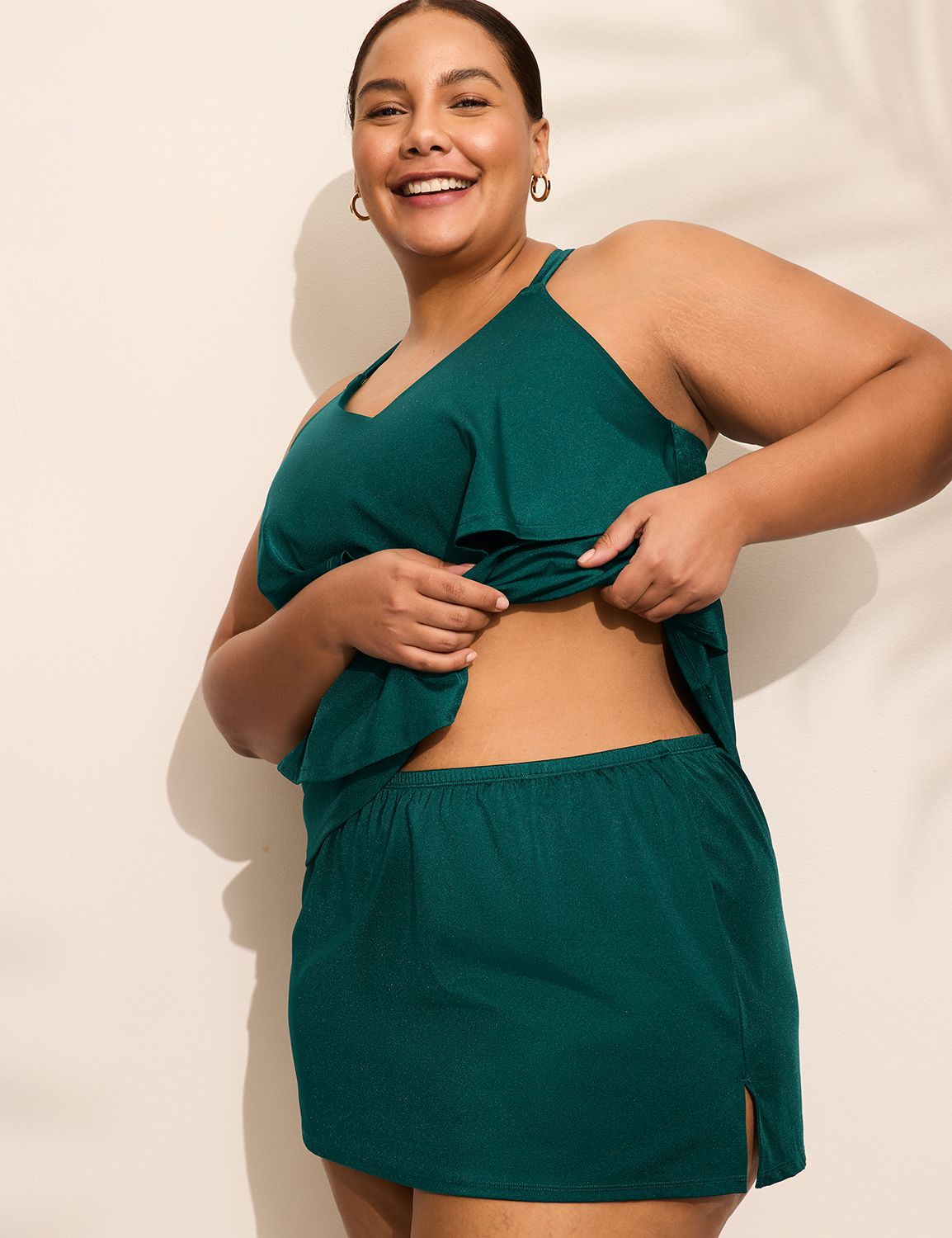 Shimmer Slitted Swim Skirt 1149891 Product Image 5
