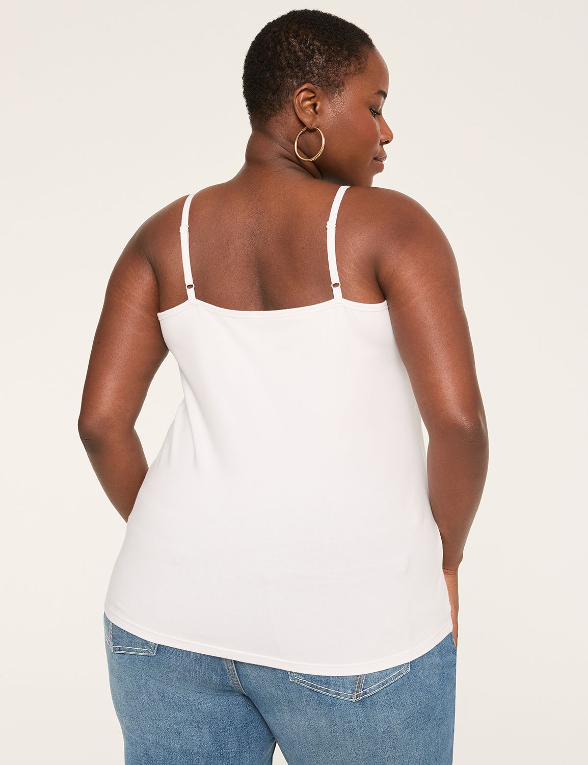 Sleeveless Cotton Cami w/ Shelf Bra LaneBryant