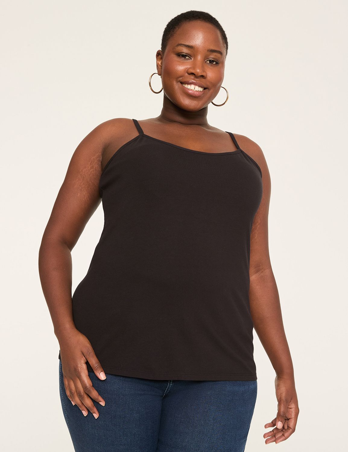 Sleeveless Cotton Cami w/ Shelf Bra Product Image 1