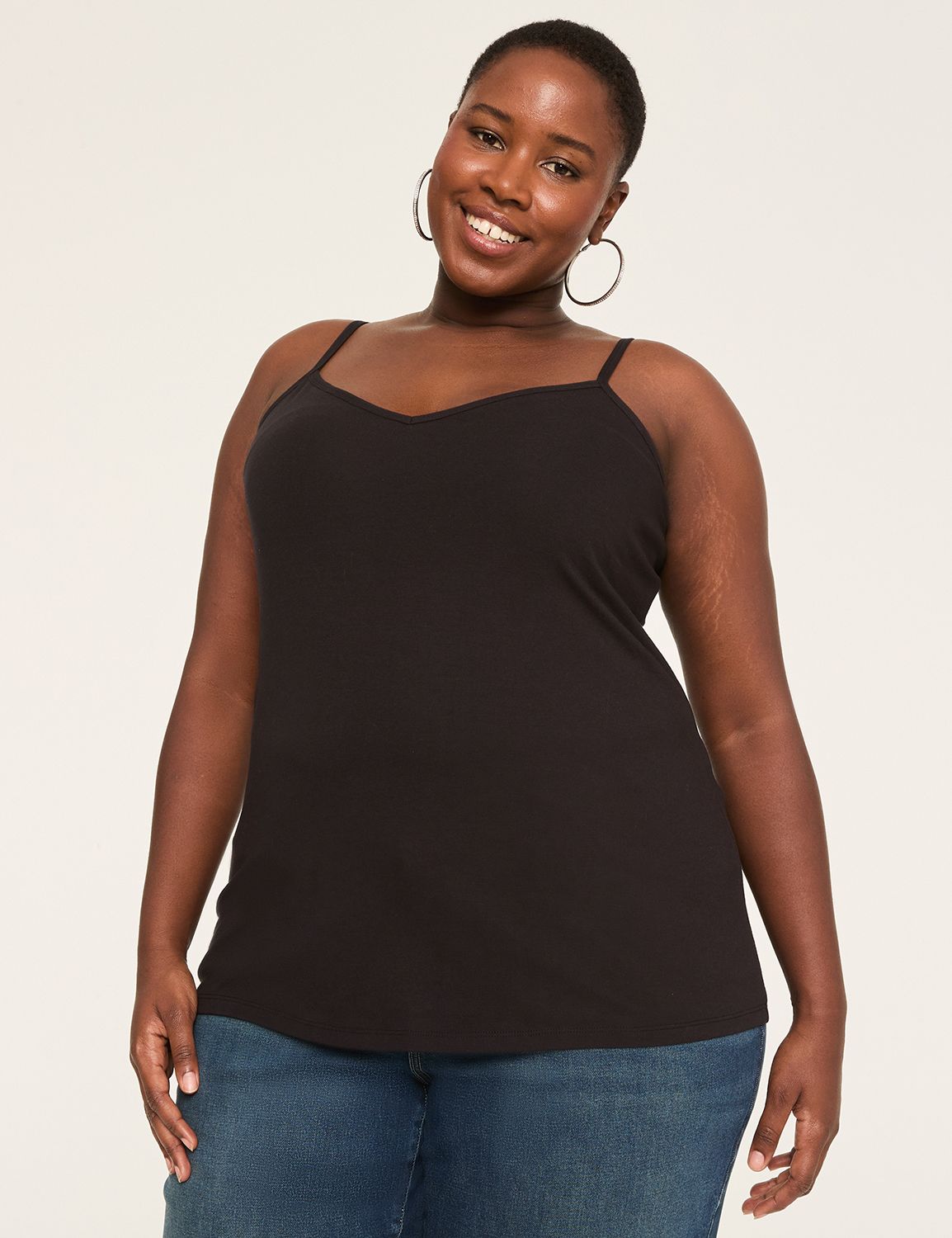 Plus Size Women's Black Tank Tops & Camis | Lane Bryant