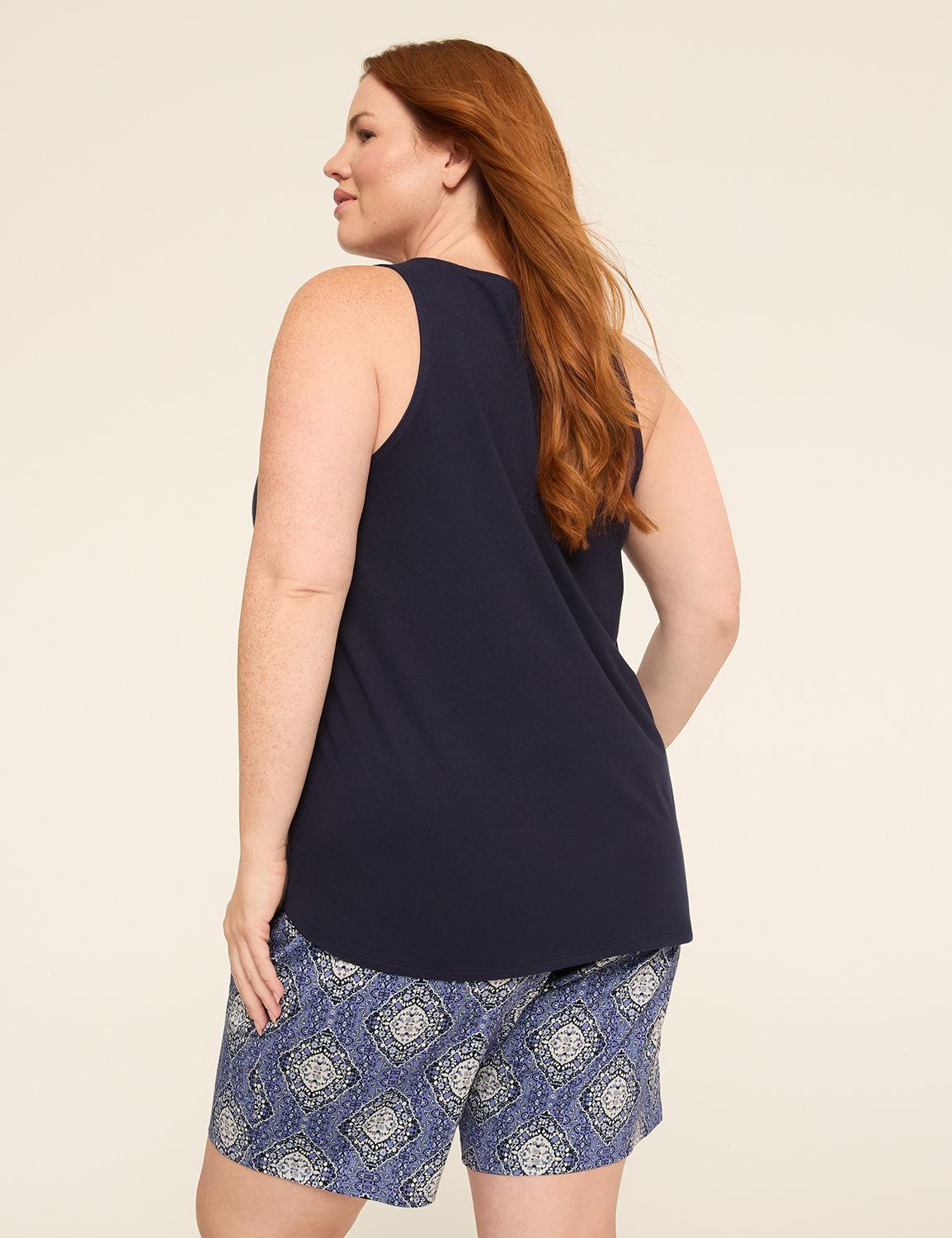Comfy Cotton V-Neck Tank & Bermuda Short PJ Set